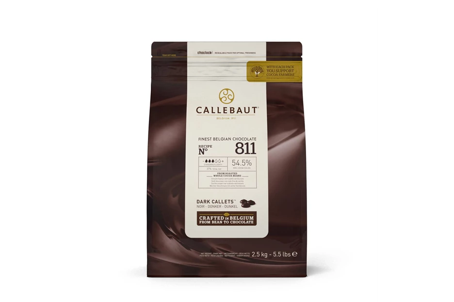 Callebaut čokolada Dark Callets 811 54,5% 2,5kg