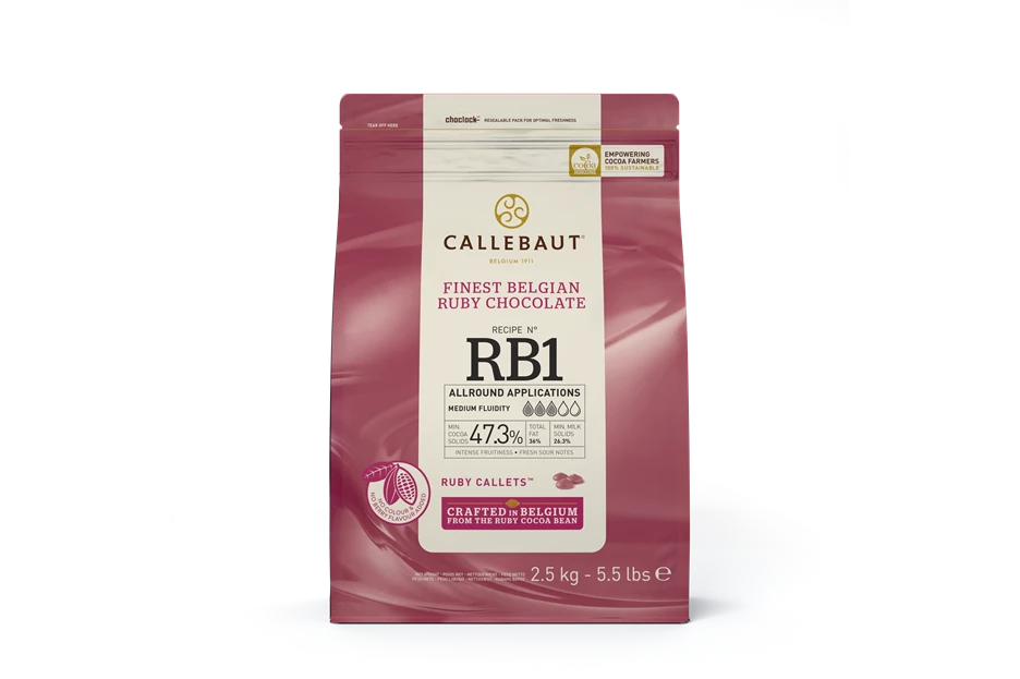 Callebaut čokolada Ruby Callets RB1 47,3% 2,5kg